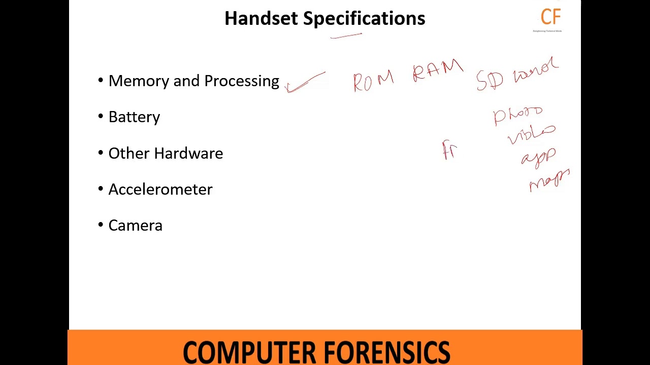 U5 S3 Computer Forensics Handset Specification By Dr  N  Senthil Madasamy