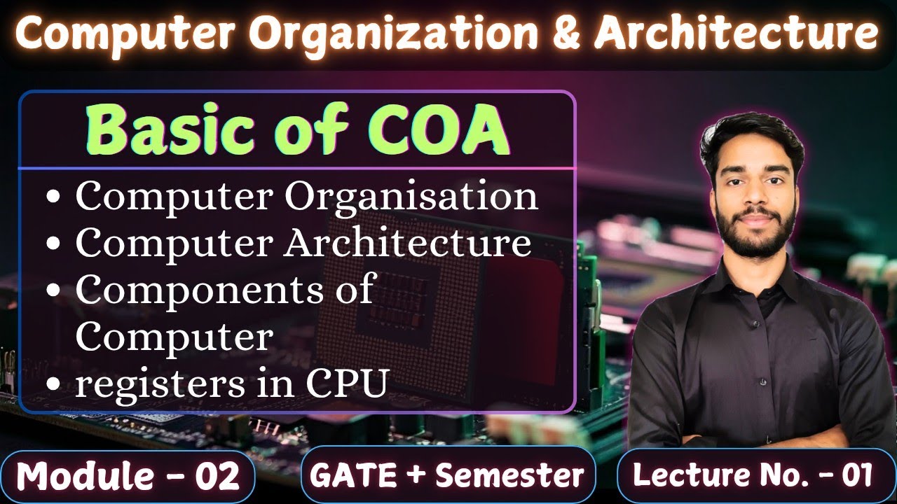 2.1 COA Meaning | Components of Computer | Registers in CPU | COA ...