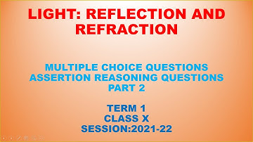 25 MOST IMPORTNAT  MCQs AND ASSERTION REASONING QUESTIONS CLASS X SCIENCE :LIGHTCHAPTER 10
