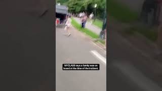 See the moment a horse-drawn carriage overturns in Central Park