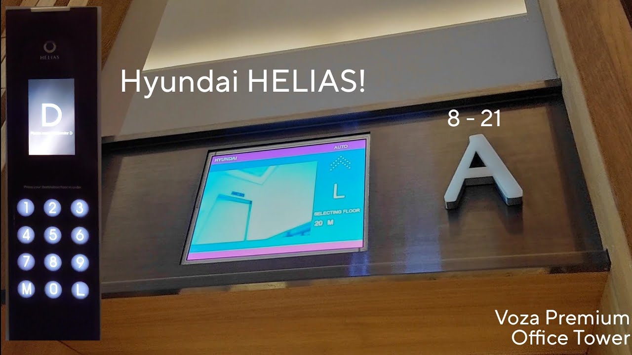HIGH SPEED Hyundai HELIAS Elevators @ Voza Office Tower, Surabaya ( Low Zone )