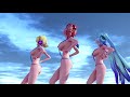 【MMD】セーラービキニ隊　ハイファイレイヴァー【テト リン ミク】