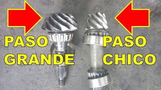 DIFERENCIA ENTRE UN PASO CHICO Y GRANDE; PIÑÓN Y CORONA. TUTORIAL DE PASOS PARA DIFERENCIALES.