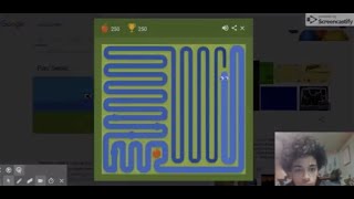 Google Snake - Smallest Map  Fast mode (Maximum score, 87) 