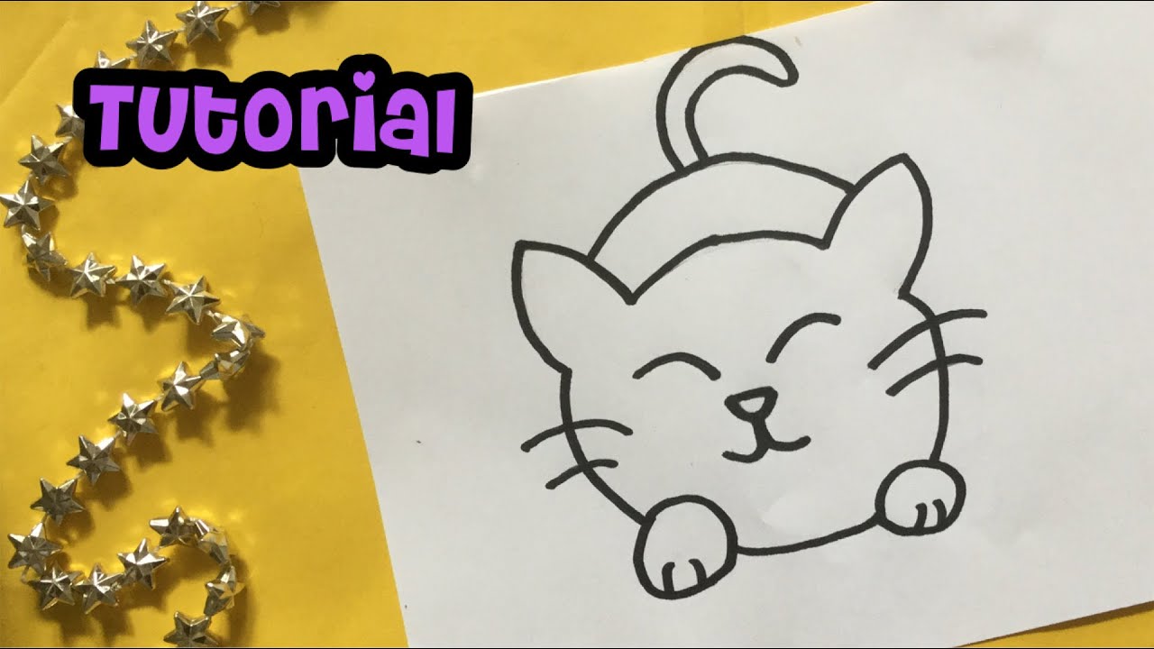 Speeltoestellen Uitvoeren ontvangen ☆ HOW TO DRAW A CAT ☆ Easy drawing ☆ Tutorial ☆ Cat drawing simple - YouTube