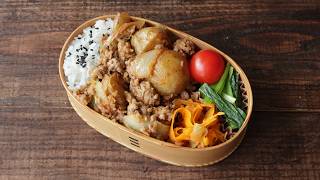 【10分弁当】10分弁当流！時短★坦々肉じゃが弁当〜包丁もまな板もいらない(M61)