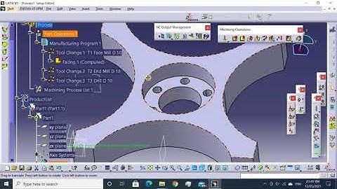 Catia Nc Programming Exercise - 24 #facing #pocketing #profilecontouring #catianc #ncprogr #drilling