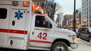 Chicago fire department ambulance 42 responding