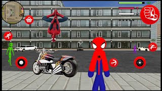 Amazing StickMan Spider Rope Hero Gangstar City - Android Gameplay screenshot 5