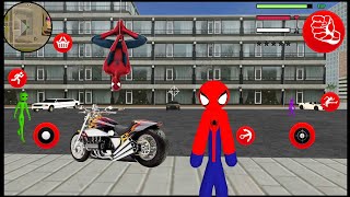 Amazing StickMan Spider Rope Hero Gangstar City - Android Gameplay screenshot 3