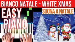 Video thumbnail of "Bianco Natale - White Christmas - EASY Piano Tutorial - BPM 105 - 90 - Free Sheet Music 🎹 video 4K🤙"