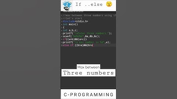 if else 💥 Max between three numbers | #shorts #cprogramming #clanguage