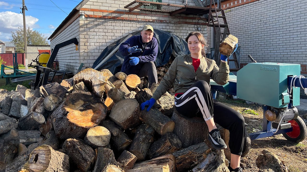 Все буде Україна! Дрова з донькою, заготовляли цілу зиму, а рубали годину! Дроворуб ARTMASH ДКПР-220