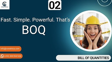 2-BOQ Management in Constrica | Create, Organize & Analyze BOQs by Department