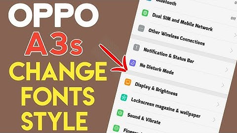 Change Font Size Of OPPO A3s || New Method For OPPO Phones