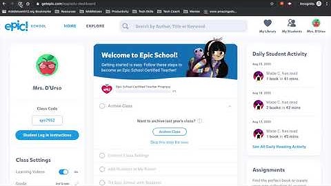 How to set up Your Class in GetEpic!
