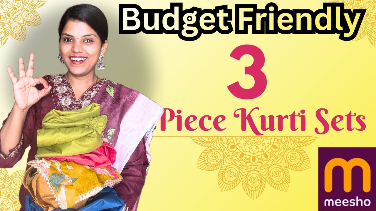 Meesho 3 Piece Kurti Set Haul 🔥 Budget-Friendly or Waste of Money?| Honest Try-On Review