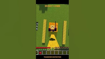 BED VS HONEY BLOCK VS SPIDER WEB | Minecraft  #gaming  #shortvideo