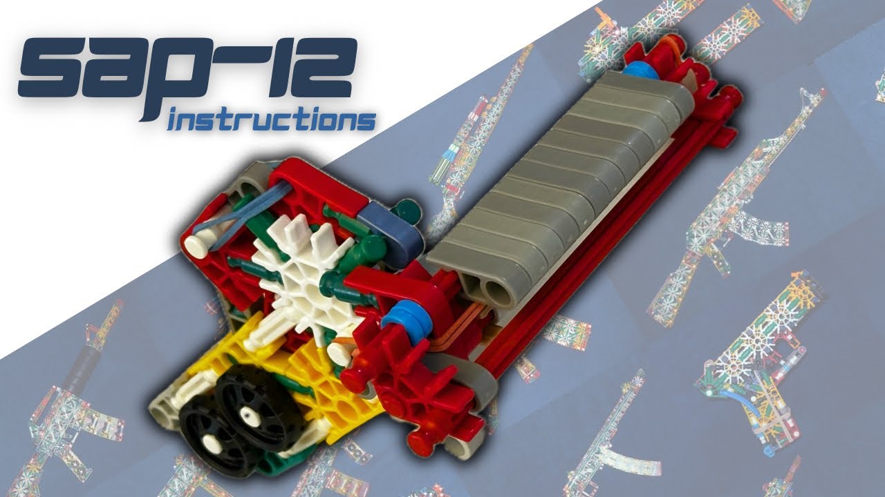 K'NEX SAP-12 | semi-auto pistol | gun instructions - YouTube