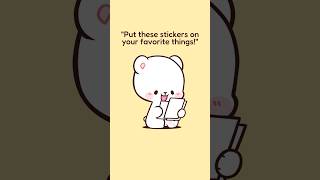 Stickers ❤️ #shorts #milkmocha #milkandmocha #milkmochabear #bears #animation #cuteanimation