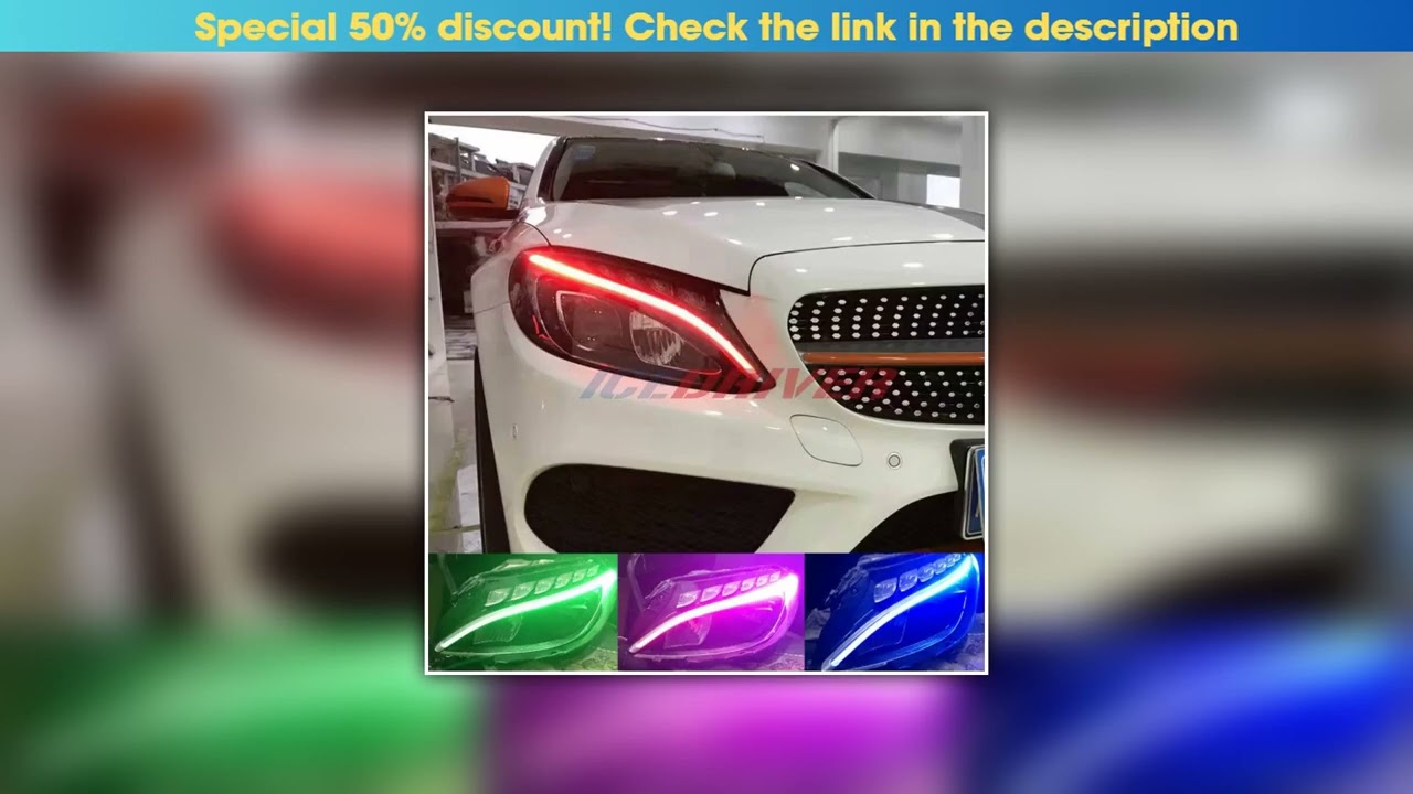 Get Icedriver for Mercedes Benz C class DRL RGB multicolor LED boards w205 s205 a205 AMG c63 2014-