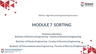 Module 7 Tutorial | Sorting