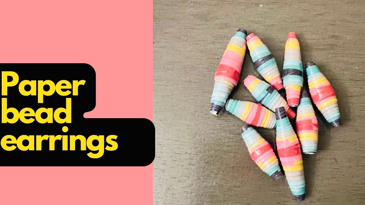 How to make paper bead earrings using Mod podge in 2022 YouTube