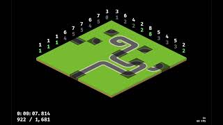 C#/dotnet Train Tracks Puzzle Solver in Action.