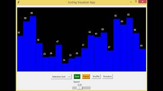 Sorting Visualizer App Using Tkinter in Python
