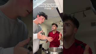 Funny breaking spaghetti in front of an Italian 😂🍝 #spaghetti #italian #italianfood #breaking