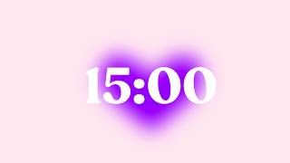 15 Minute Aesthetic Aura Heart Timer| Calming Background |Deep Focus