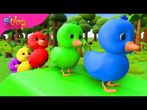 Five Little Ducks | Colorful Ducks Song | BluLoo Nursery Rhymes & Kids Songs