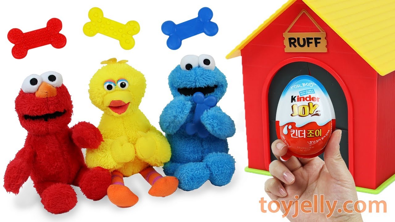 Super Kinder Joy Surprise Egg Baby Toys Elmo Big Bird Cookie Monster