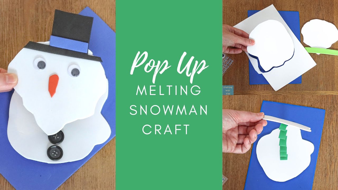 Pop Up Melting Snowman Craft for Kids