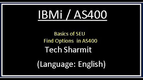 IBMi (AS400) - SEU- Find options | Rpgle programming tutorial | as400 tutorial for beginner  English