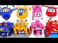 Super Wings! Transform launcher Lego block create play with Tayo! - DuDuPopTOY