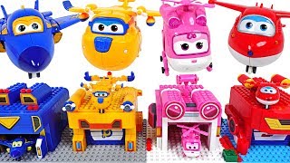 Super Wings! Transform launcher Lego block create play with Tayo! - DuDuPopTOY