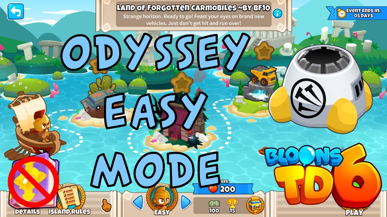 BTD6 Odyssey Easy Mode Land Of Carmobiles No Hero No MK