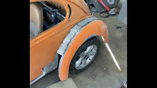 The Mutt Ep41. BMW Z3 VW Bug body swap. Radiator fitment & fender widening...