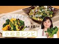 【簡単メイン料理】あと1品！に役立つ小松菜レシピ【作り置き副菜】