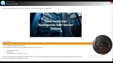 Pembahasan Instalasi dan Konfigurasi SSH Server pada Debian