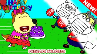 No No, Lucy Wear Your Mask Wolfoo Fanmade Coloring Happy Birthday Surprise To Sister Wolfoo