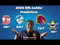 My 2024 nrl ladder predictions 