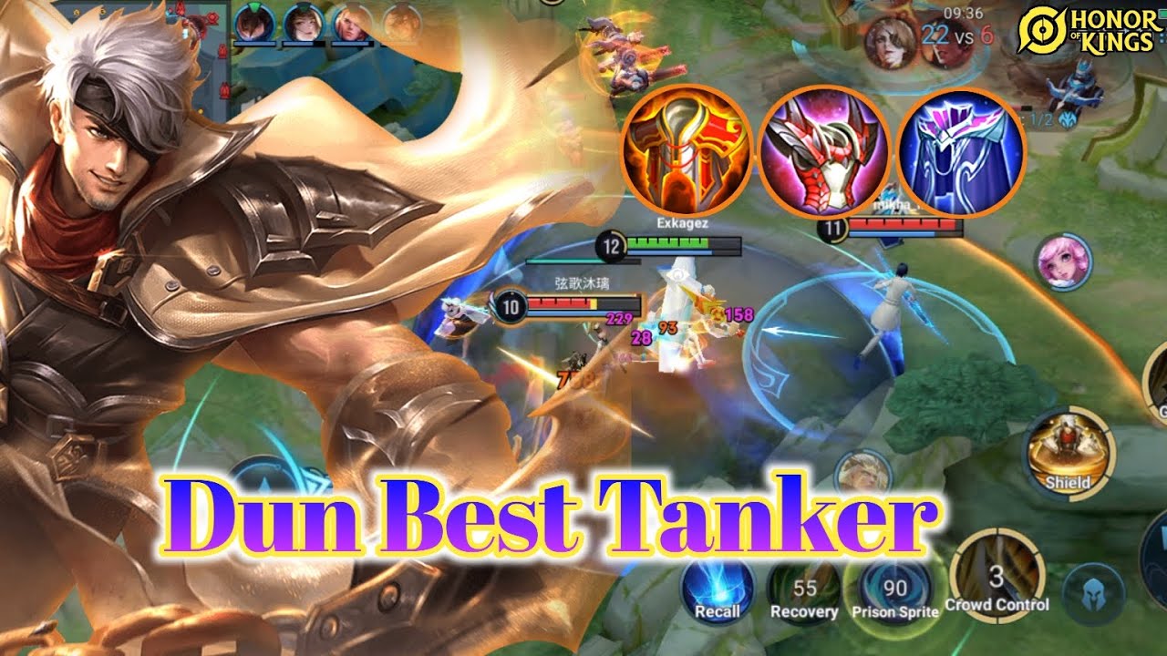 Dun Honor of Kings Best Tanker | 80% Team Fight | Best Build Arcana & Gameplay