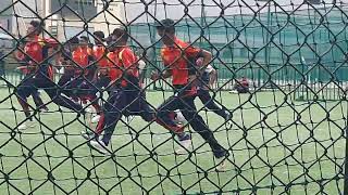 Kioc ....Before Cricket Practice...warm-Ups