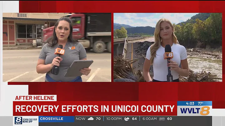 LIVE SHOT: Hurricane Helene destroys bridge in East TN