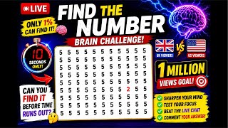 The Ultimate Eye Test LIVE 👁️ Find The Number Fast!