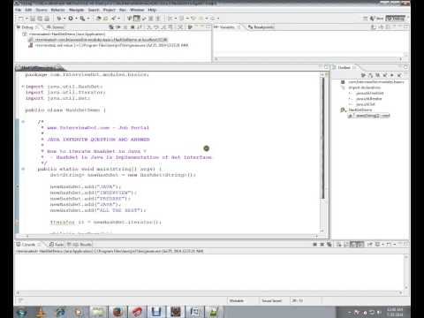 HASHSET IN JAVA ITERATE DEMO