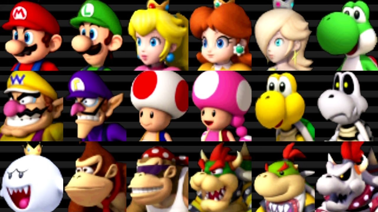 Mario Kart Wii - All Characters - YouTube
