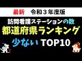 2021年版！訪問看護ステーションが少ない都道府県TOP10